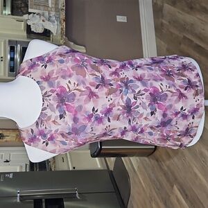LINC Active Floral Sleeveless workout Top Purple and Pink Size Large